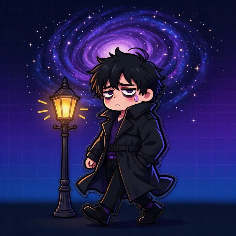 ラブ顔診断「思い出ブラックホール」タイプのイラスト