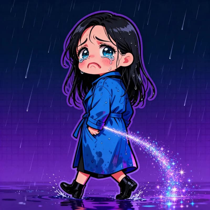 ラブ顔診断「忘れられない元カノ」タイプのイラスト