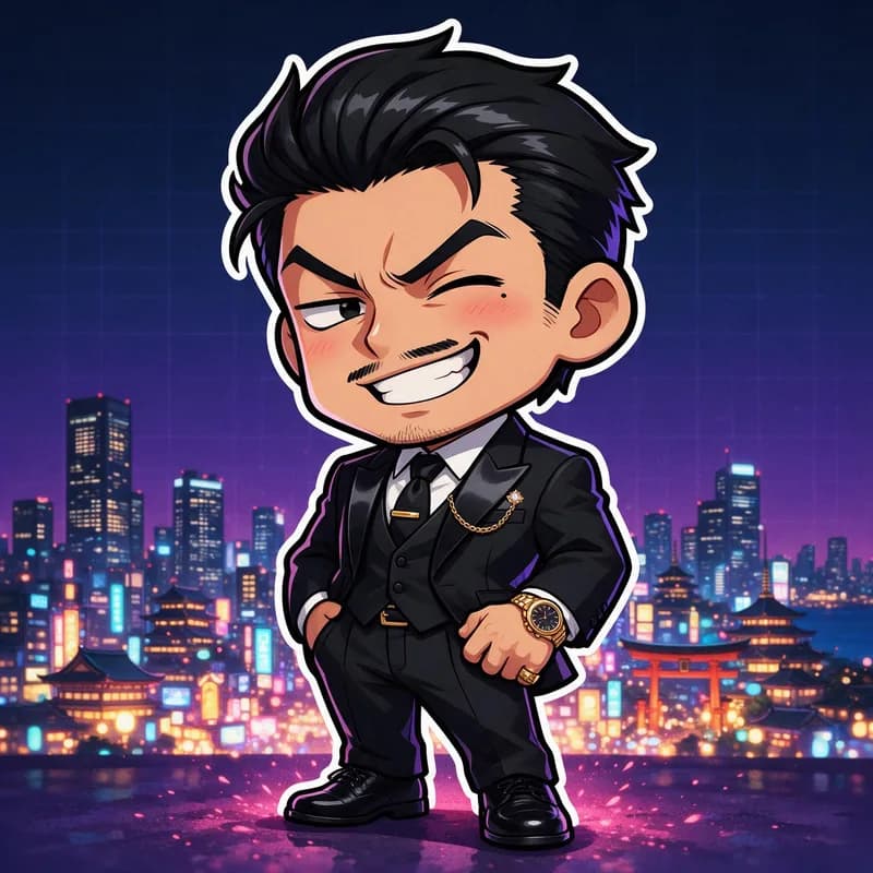 ラブ顔診断「港区の支配者」タイプのイラスト
