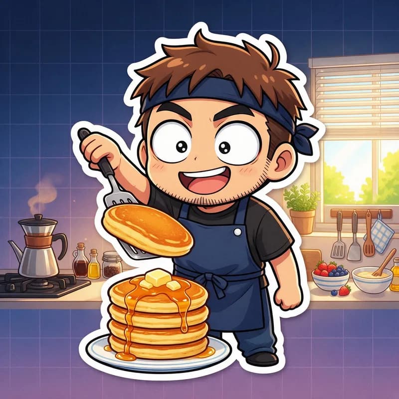 ラブ顔診断「日曜日のパンケーキ」タイプのイラスト